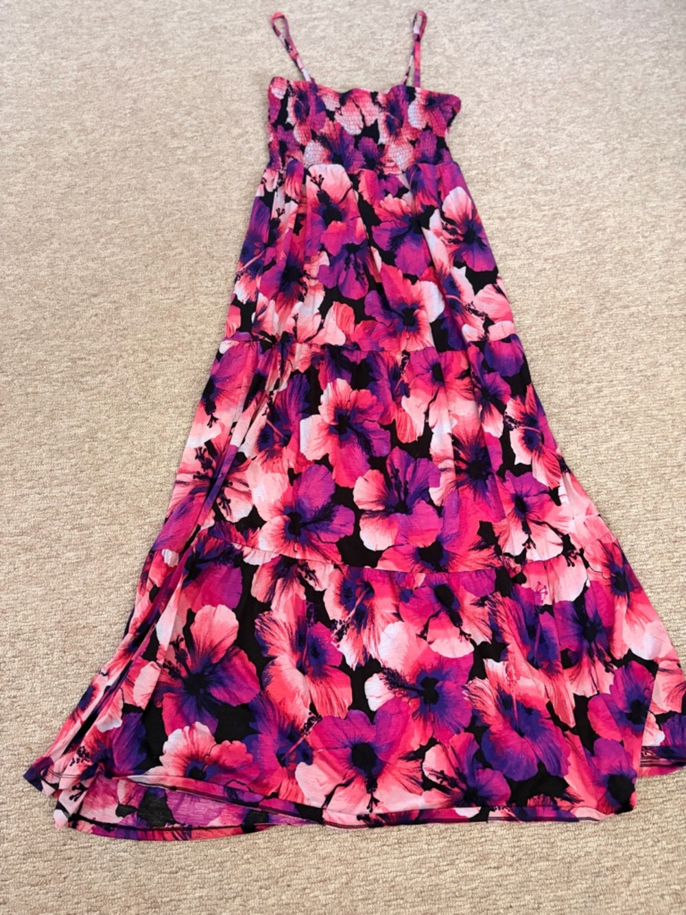 Purple, black & pink floral dress from the Sofia by Sofia Vergara line 💜🖤💗
